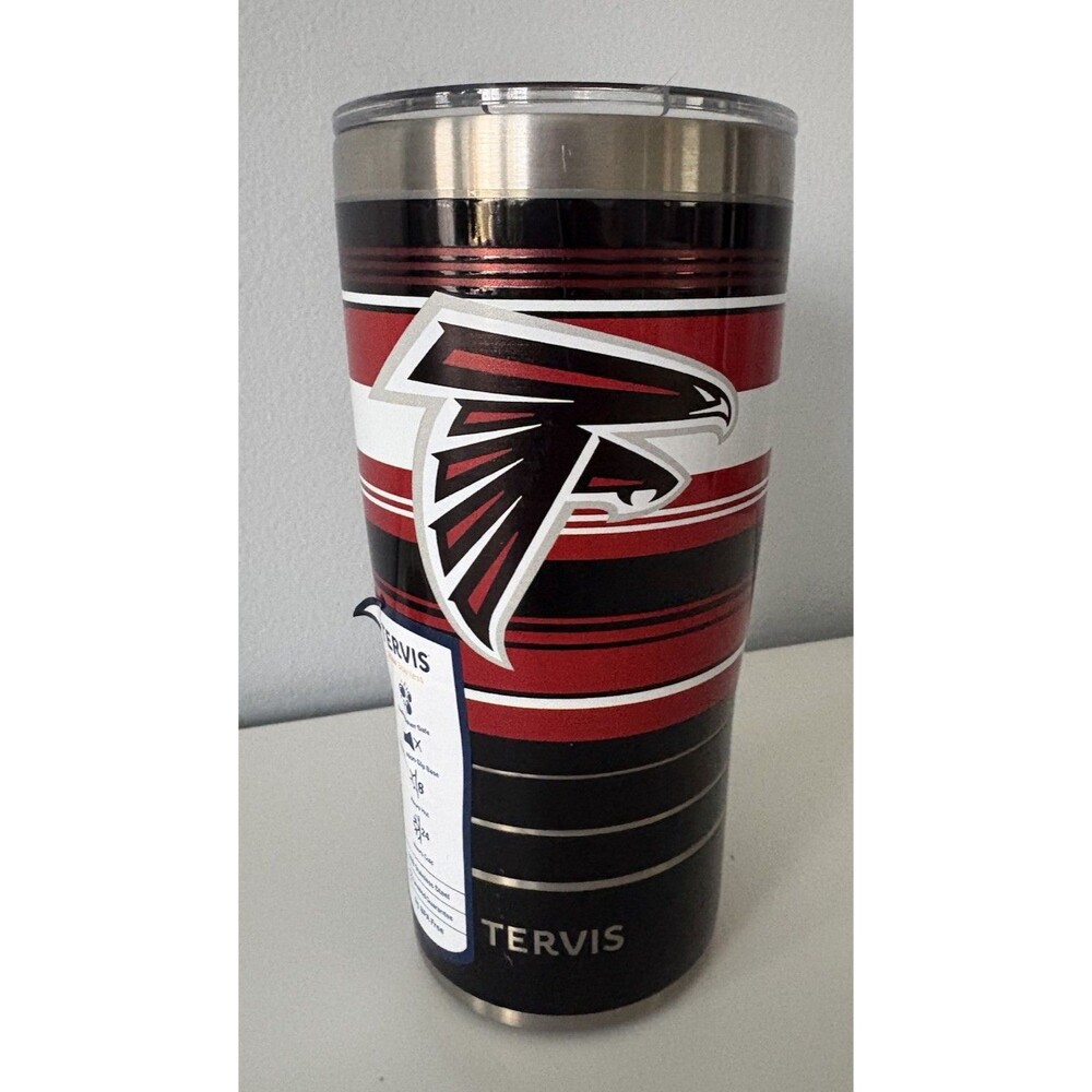 Tervis Edge Atlanta Falcons 20 oz. Stainless Steel Tumbler w/ Slider Lid New!